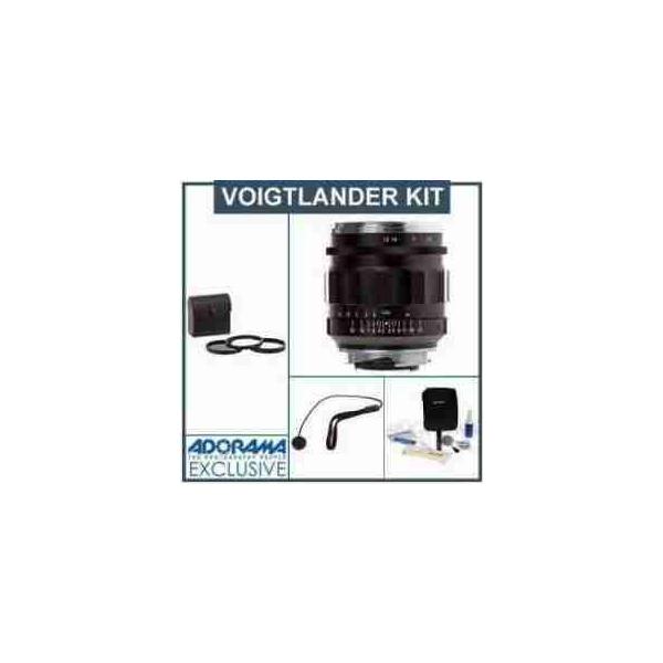 Voigtlander Nokton 35mm f/1.2 II Aspherical Wide Angle Leica M Mount Lens - Black - Bundle - with