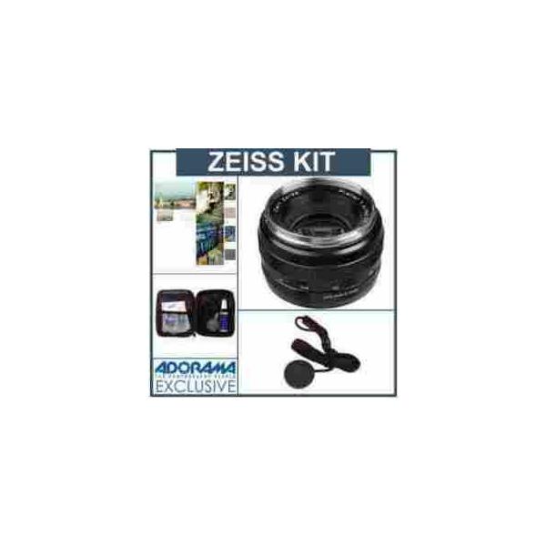 Zeiss 50mm f/1.4 Planar T* ZE Series Lens Kit for Canon EOS Cameras with Tiffen 58mm Photo Essent