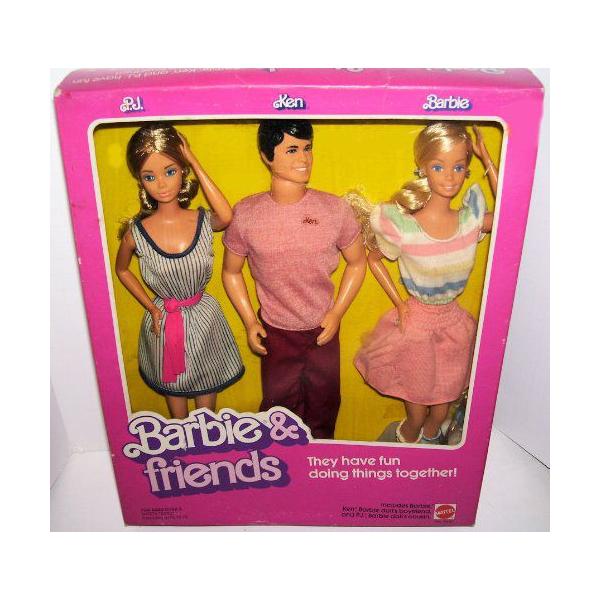 1982 re[W Barbie(o[r[) &amp; Friends PJ KEN(P) Barbie(o[r[) 3 l` MtgZbg