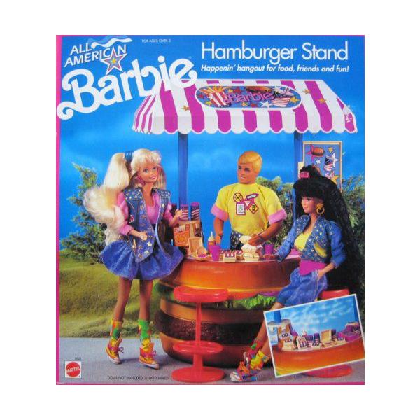 All AJ Barbie(o[r[) HAMBURGER ST Playset / Tomato STOOLSC Rotating SNACK CAROUSEL &amp;