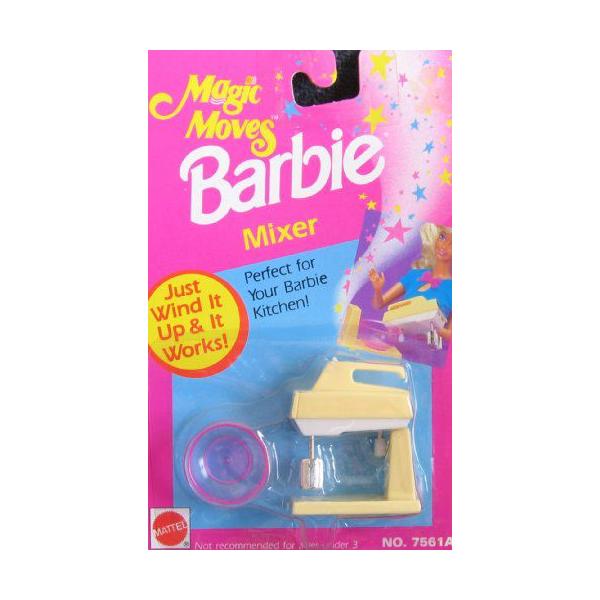 Barbie(o[r[) Magic Moves MIXER - Wind It &amp; It Works! MIX MASTER / Bowl (1992 ArcotoysC Mattel