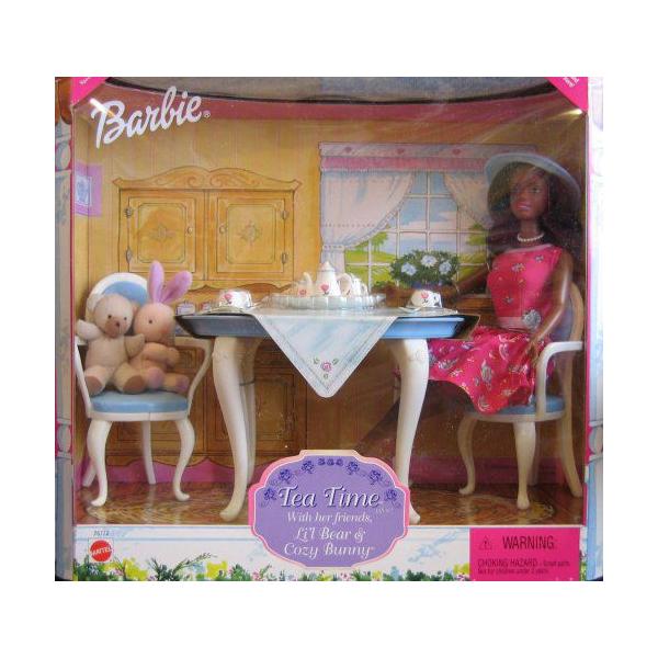 Afro-AJ Barbie(o[r[) AA - Tea Time Giftset Barbie(o[r[) / Her Friends Li'l Bear &amp;