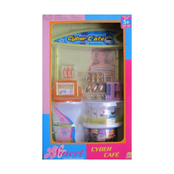 Sweet Neighborhood Cyber Cafe for Barbie(o[r[) &amp; Other t@bV l` (2002 From Canada)