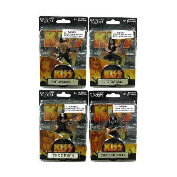KISS（キッス） 4.5インチ アクションフィギュア 4体セット : ワールド