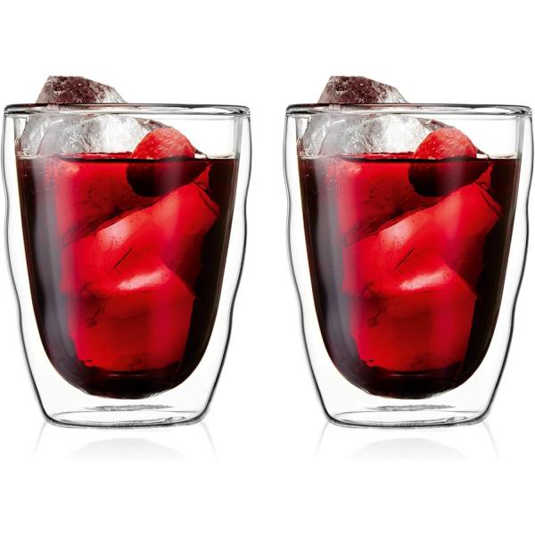グラス おしゃれ ダブルウォールグラス 公式 ボダム ピラトゥス 2個セット 350ml BODUM PILATUS 10485-10 送料無料 ギフト 保温保冷性 二重構造 耐熱ガラス