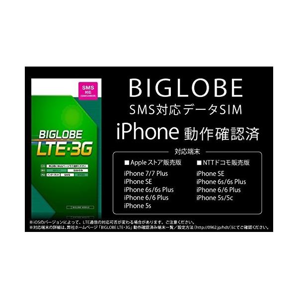 Biglobe Sim Sms機能付き いつでも送料無料 ナノ マイクロ 標準 0円 税別 月額1 Sms Kit W