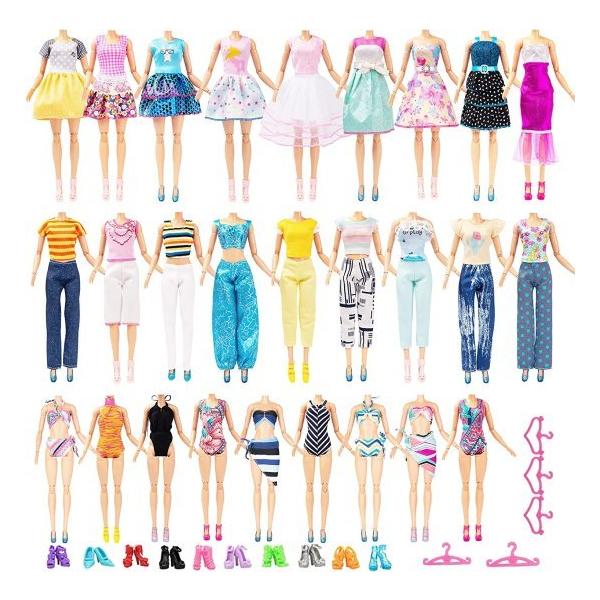 Barbie バービー用の人形服とアクセサリー-24アイテムギフトセット、9