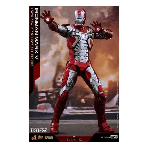 Hot Toys マーベル アイアンマン 2 アイアンマン マーク V ダイカスト 1/6スケール 12インチ フィギュア