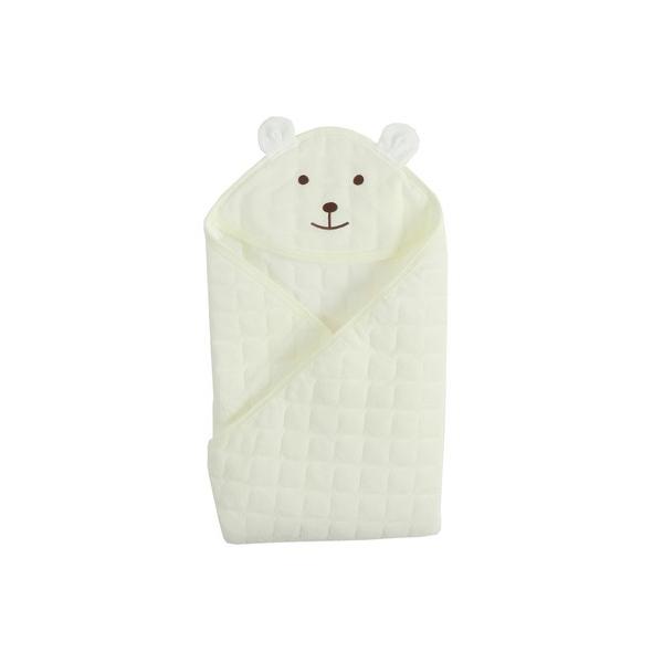 おくるみ ガーゼ アフガン 赤ちゃん 男の子 女の子 クリーム 日本製 アニマル パイル 新生児 ベビー小物 出産祝い ギフト ガーゼケット フード付き ベビー用品 双子コーデ ふたご 双子     赤ちゃんを優しく包む可愛いくまさんのおく...