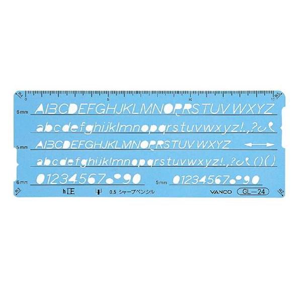 バンコ テンプレート GL-24 qqffhab VANCO バンコ テンプレート 英数字 イタリック書体 GL-24 10524