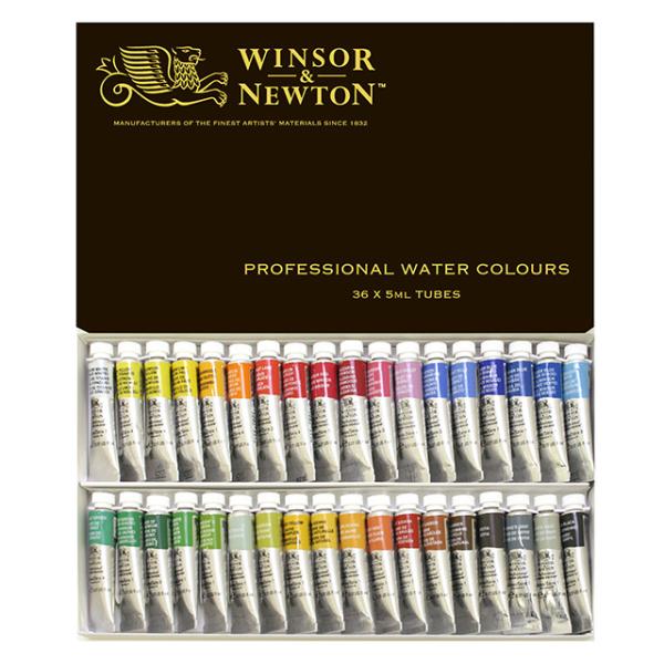 W&amp;N �E�B���U�[&amp;�j���[�g�� �v���t�F�b�V���i�� �E�H�[�^�[�J���[ PWC 5ml �`���[�u 36�F�Z�b�g 18809836