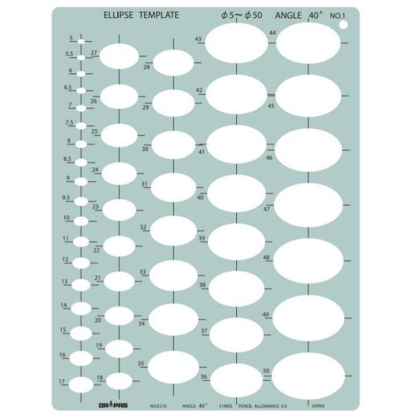 DRAPAS hpX ev[g E^ ȉ~K 40° No.1 No.31-E216