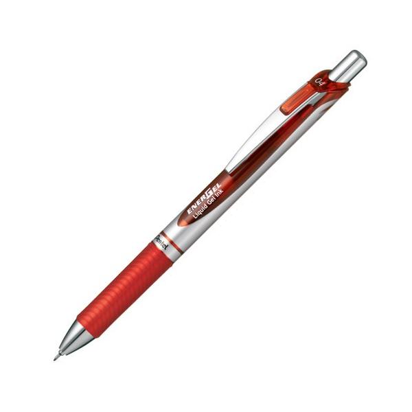 ぺんてる ノック式 エナージェル BLN74-B [赤] (ボールペン) 価格比較