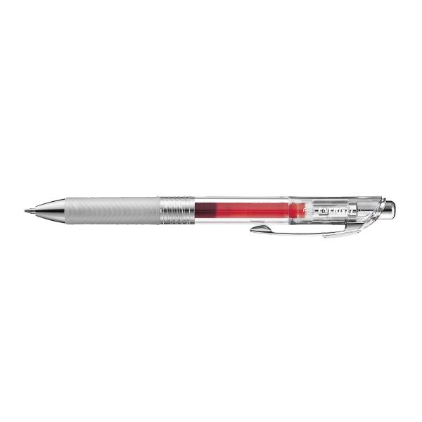 ぺんてる ゲルインキボールペン エナージェル インフリー 極細 0.4mm レッド BLN74TL-B