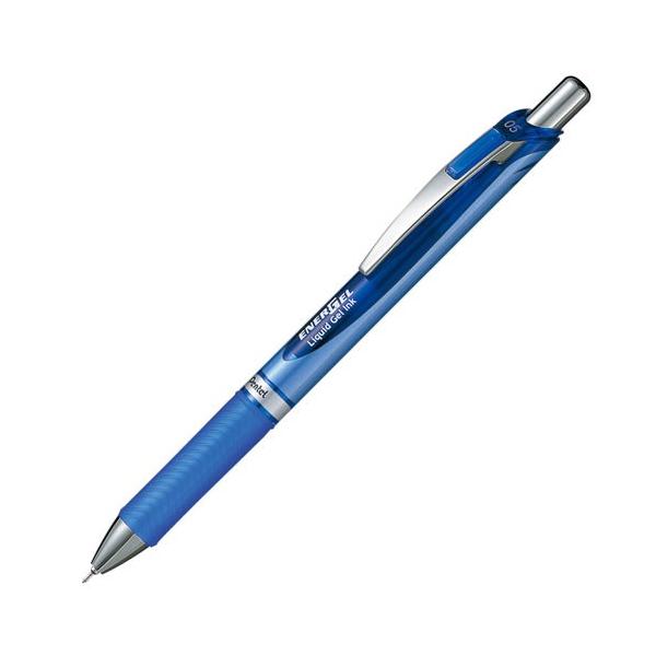 ぺんてる ゲルインキボールペン ノック式エナージェルメタリックブルー