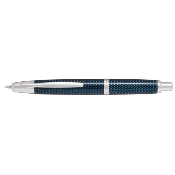 【新品】PILOT キャップレス 絣 かすり 万年筆 カスリブルー 青 Mニブ 新品)PILOT パイロット 万年筆 キャップレス 絣 黒（商品ID