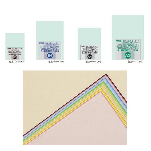 ミューズ コピー用紙 色上質パック 厚口 A4 100枚 :MUSE-COLOR-A4:Office WOW! 通販 ミューズ 色上質紙 色上質パック B5規格 78kg 赤 100枚入り