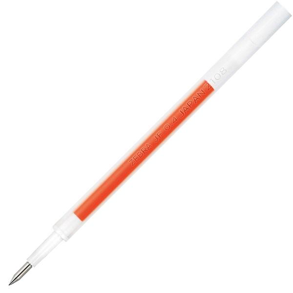 ゼブラ ジェルボールペン替芯 サラサ単色用 JF-0.4芯 オレンジ P-RJF4-OR