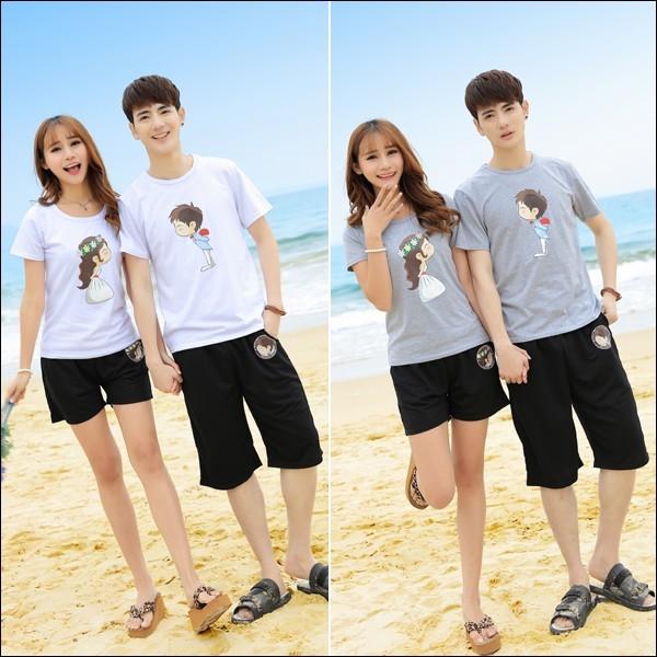 訳ありセール ペアルック カップル Tシャツ ハーフパンツ セットアップ レディース メンズ パジャマ ルームウェア ペアルック 海 上下セット 夏 F 703 7 F 703 7 Woyoj 通販 Yahoo ショッピング