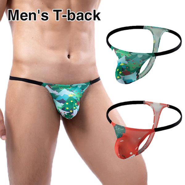 Tバック メンズ 下着 ビキニ 男性用 Tバック セクシー 下着 立体感 タンガ 下着メンズ パンツ クリスマスツリー 柄 おもしろ パンツ コスプレ 勝負下着 NT-46