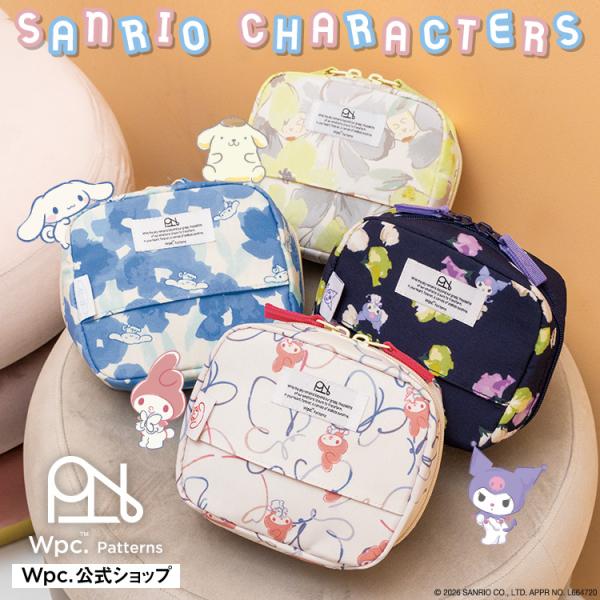 ポーチ スクエアポーチ レディース サンリオ 化粧ポーチ マチあり はっ水 サンリオキャラクターズ× Wpc. Patterns