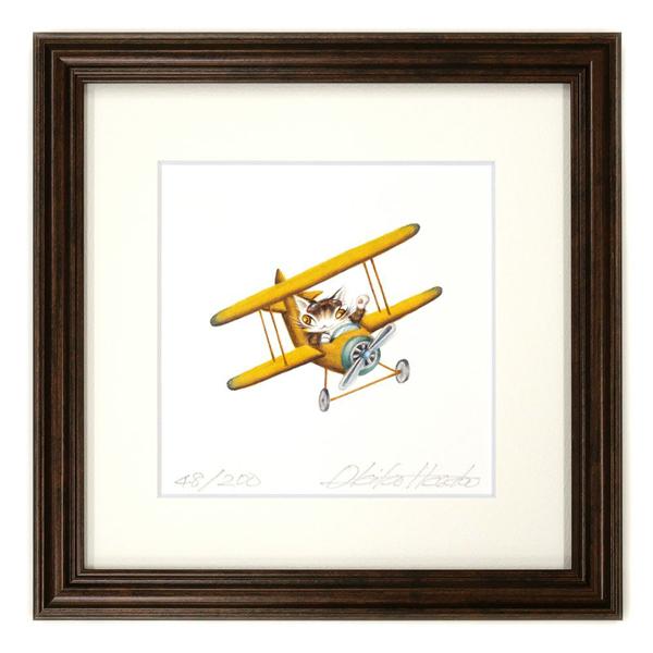 版画 ダヤンの飛行機乗り わちふぃーるど ダヤン : わちふぃーるど