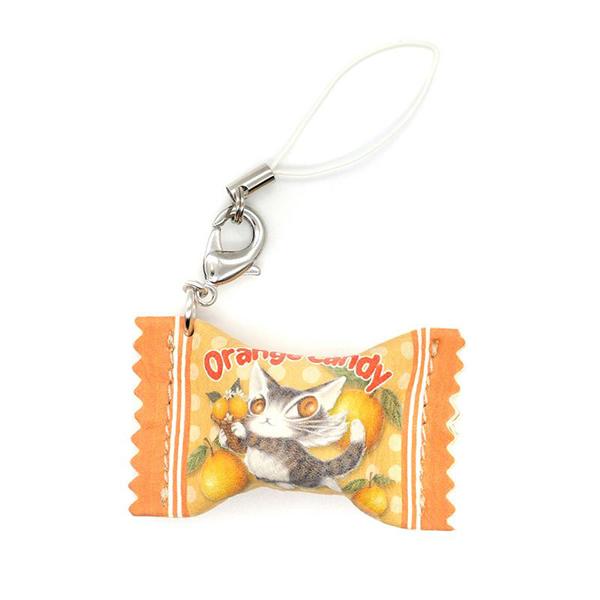 わちふぃーるど（WachiField） キャンディ引手ストラップ オレンジ わ