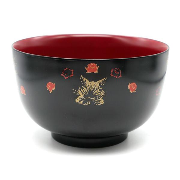 塗りどんぶり マルト・黒 わちふぃーるどダヤン : わちふぃーるど  