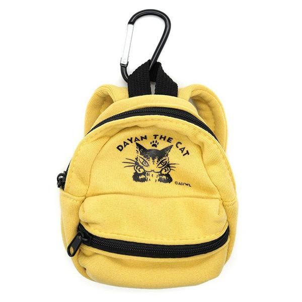 ちびリュックポーチ　ほおづえ・黄  わちふぃーるどダヤン