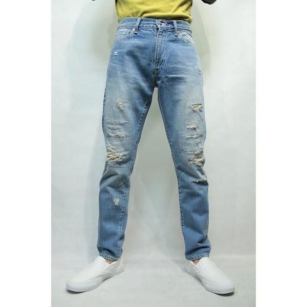 Seveskig クラッシュリペアデニムパンツ Light Indigo Sサイズ 代引不可 Sagaretxe Net