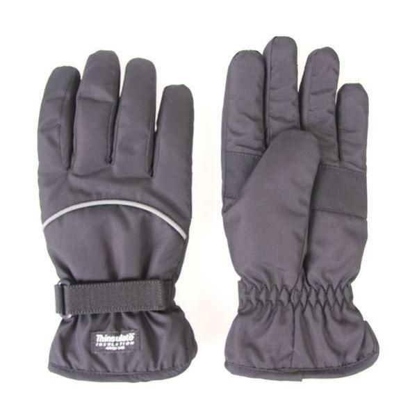 防水インナー内蔵 グローブ/手袋 【レディース 10組セット 5234】 ブラック 約25×10×3cm 厚手 シンサレート 〔防寒用品〕 黒 防水インナー内蔵 グローブ/手袋 〔レディース 10組セット 5234