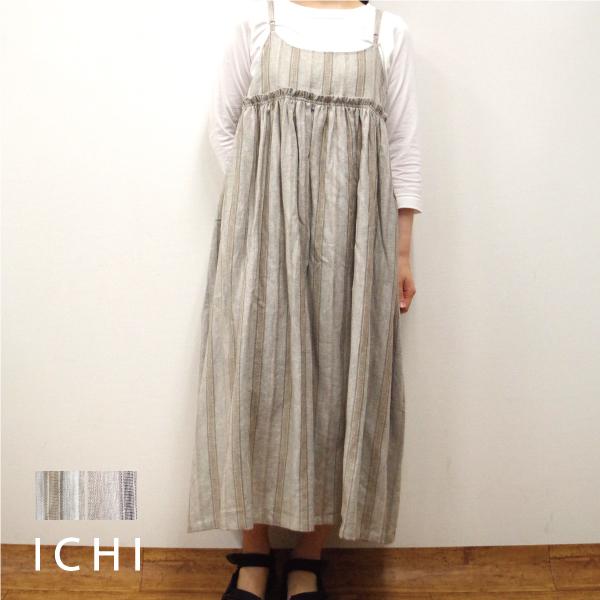 Ichi ジャガードストライプキャミソールワンピース 0125 Edkk W Pocket 通販 Yahoo ショッピング