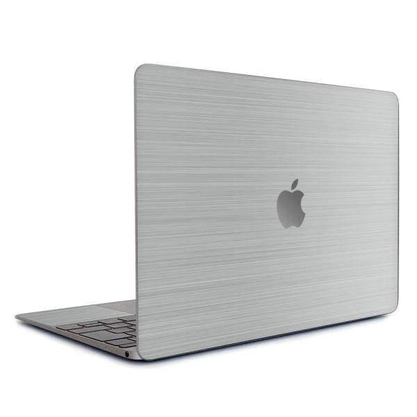 MacBook Air 13インチ スキンシール ケース 新型 M2 M1 2022 2021 2020 2019 フィルム wraplus シルバーブラッシュメタル