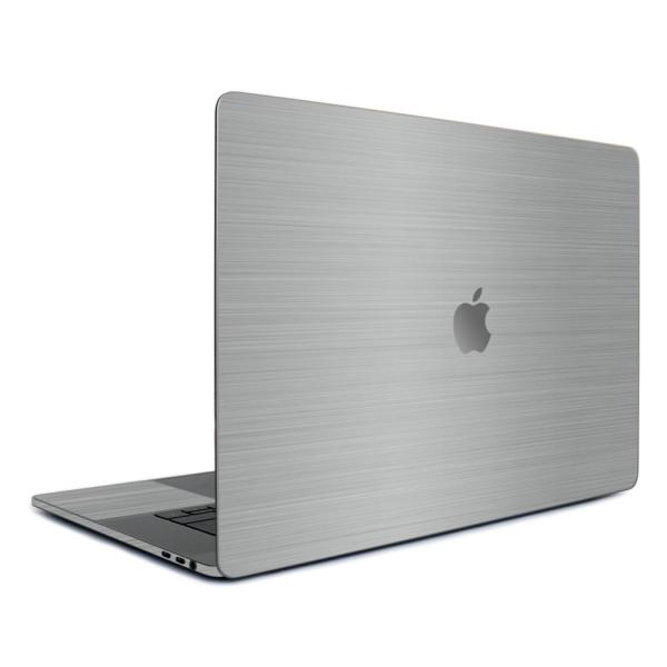 MacBook Pro 13インチ スキンシール ケース カバー フィルム 新型 M1 2022 2020 2019 2018 対応 wraplus シルバーブラッシュメタル