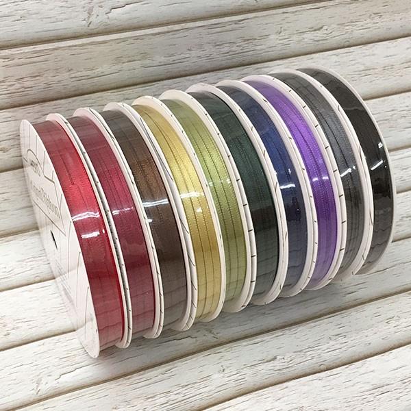 ラッピングリボン リボンセット Heiko シモジマ シングルサテンリボン3mm お得な10色セット シック系 シモジマラッピング倶楽部 通販 Paypayモール