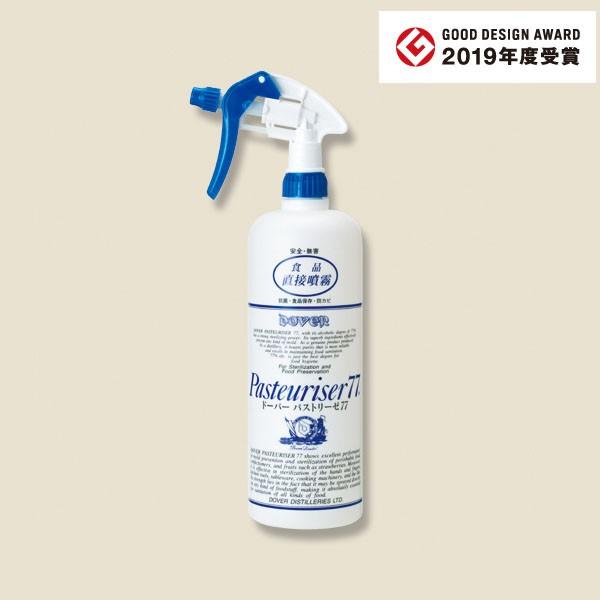 製菓をはじめ食品関連のプロフェッショナルの愛用者も多いドーバー酒造のパストリーゼ77。酒造会社だからできる、高濃度アルコール分77％スプレータイプです！遺伝子組み換えを行っていないサトウキビ原料由来の醸造用アルコールに、緑茶から抽出した高純...