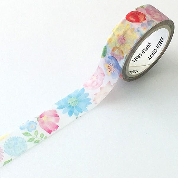超PayPay祭 マスキングテープ  ワールドクラフト お花 MT15-006 15mm×7ｍ