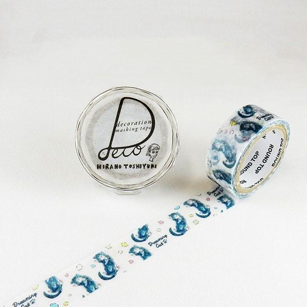 }XLOe[v @ ROUND TOP ۓVY Ehgbv HIRANO TOSHIYUKI qmgVL Dreaming Cat 15mm×10m HT-MK-031