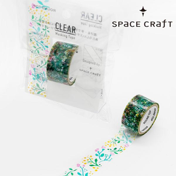 NAe[v ROUND TOP ۓVY SPACE CRAFT NA}XLOe[v FLORAL 20mm×3m SC-CLMK-008