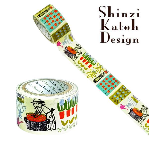 クラフトデコレーションテープ シール堂 シンジカトウ Shinzi Katoh ツヨハルTape ks-cft-30006 my garden 27mmx5m