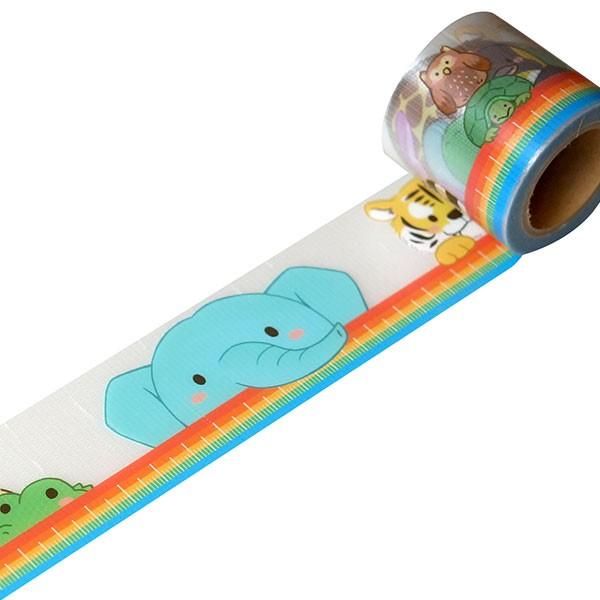 デザイン養生テープ YOJO TAPE 小屋女子DIYカフェ YOJOテープ 弱粘着 ひょっこり動物園 YJS-05 幅45mm×5m