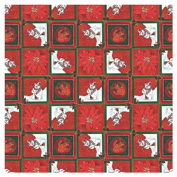 クリスマス ラッピング 包装紙 半才 ラッピングペーパー Heiko シモジマ スノーマンタイル 50枚入 シモジマラッピング倶楽部 通販 Paypayモール