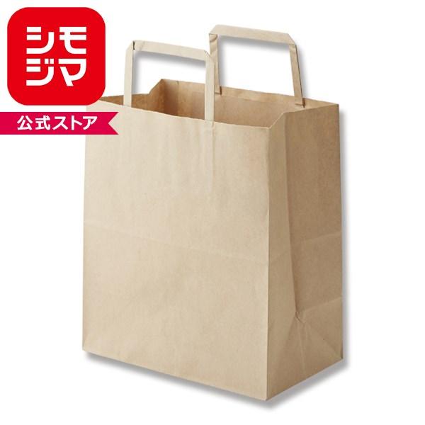 紙袋　シモジマ　手提げ紙袋　平手紐　S2　未晒無地　50枚