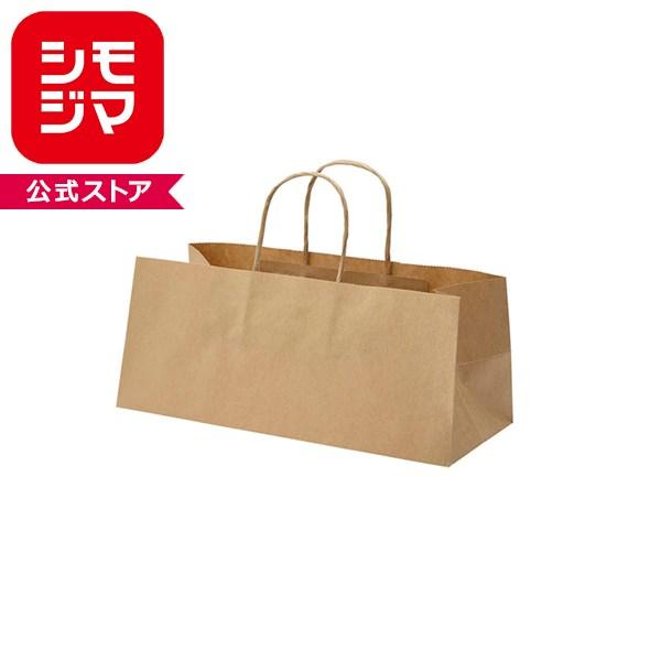 紙袋 手提げ紙袋 HEIKO シモジマ オブロングバッグ 29−12 未晒無地 ブラウン 20枚入 003279326