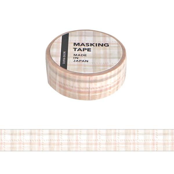 人気のチェック柄です。シンプルだからこそ、こだわりの詰まったデザインに仕上げています。●サイズ：15mm×5m●素材：マスキングテープ【注意事項】再剥離性が特長のテープですので、強力に接着したい、しっかり封緘したい、といった用途には向きませ...