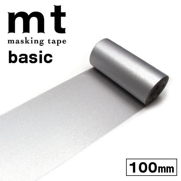 マスキングテープ mt カモ井加工紙 mt1P basic 幅広 1巻 無地 銀