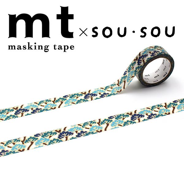 マスキングテープ mt カモ井加工紙 mt×SOU・SOU 松は松らしく MTSOU36 15mm×5m 和風 和柄