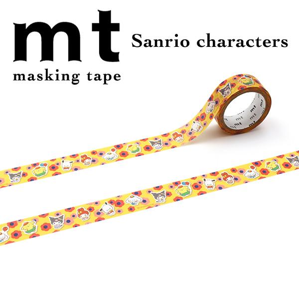 マスキングテープ mt カモ井加工紙 mt×サンリオ レトロルームステッカーと花 MTSARI08 15mm×5m Sanrio マイメロ クロミ シナモロール