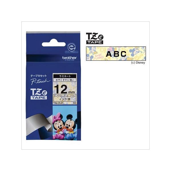 ラベルライター カートリッジブラザー ピータッチテープ12mm幅 ベビーミッキーイエロー 黒文字tze Dl31 シモジマラッピング倶楽部 通販 Paypayモール