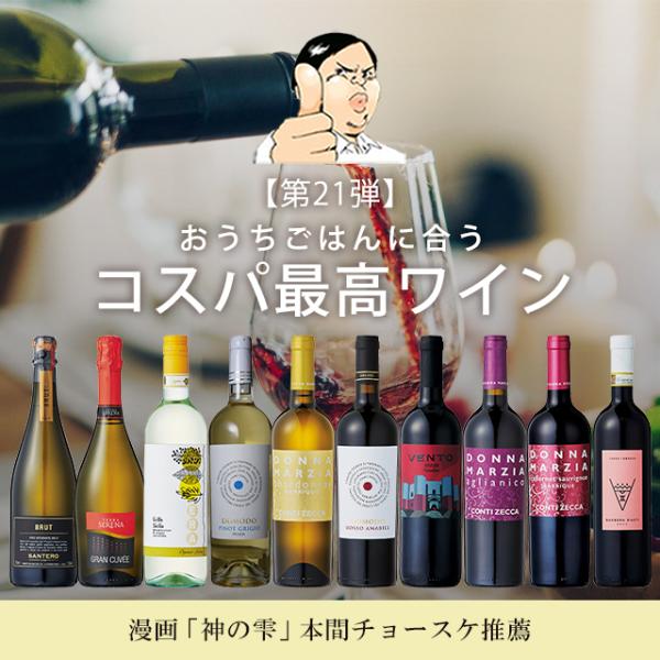 【第21弾】コスパで選ぶ！家飲みおすすめイタリアワイン10本セット 赤ワイン 白ワイン 泡 ワインセット 神の雫 DOCG DOC EPA 送料無料 家飲み